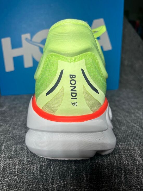 Hoka One One Bondi 9 Neon Yellow Lime Green Running Shoes Men\'s Size 11
